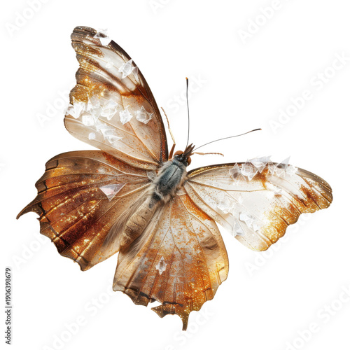 A stunning butterfly showcasing intricate patterns and colors against a dark background