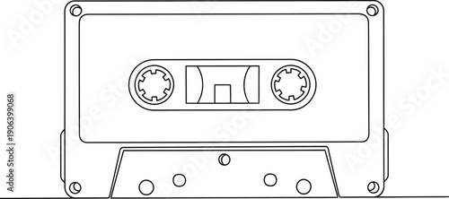 Pict of cassette game linear style sign for mobile concept, web design and modern games. Gamepad outline vector icon. Symbol, logo illustration. Vector graphics 
retro vintage cassette tape record mu
