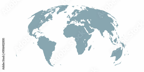 Stylized world globe illustration in shades of blue and white