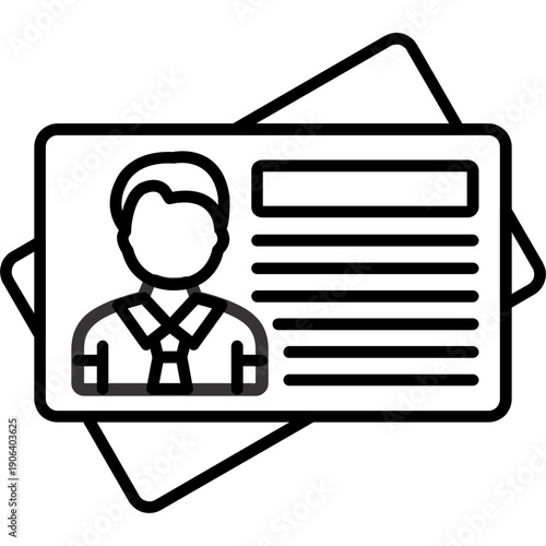 Identification Icon Vector Element