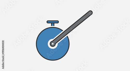 Simple illustration of a blue piston mechanism on a white background.