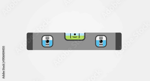 Spirit level tool for measuring surface alignment and balance.