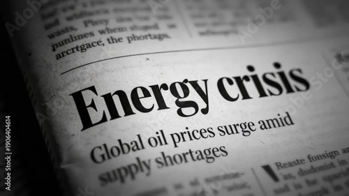 Editorial Imagery Capturing Public Concern Over Energy Shortages And Economic Instability In Headlines