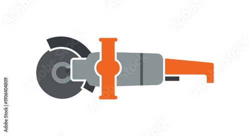 Angle grinder power tool for cutting and grinding.
