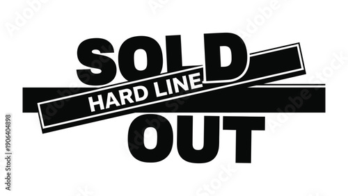 Sold Out: A bold Sold Out sign indicating scarcity or high demand, perfect for marketing concepts and advertising campaigns.
