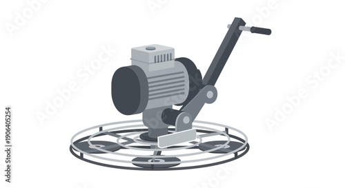 Industrial concrete power trowel machine for construction and building.