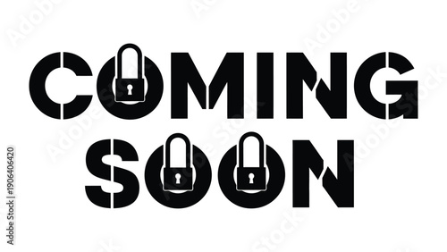 Coming Soon Announcement: A striking, minimalist design with bold typography communicates anticipation for a new offering, product, or service.