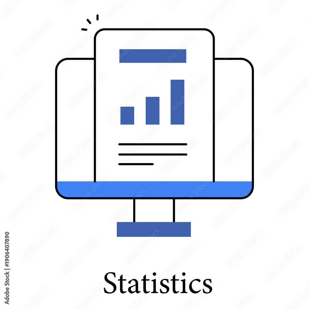 Fototapeta premium Statistics Icon Representing Data Analysis Charts And Analytical Insights