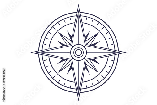 Simple Compass Design Graphic
