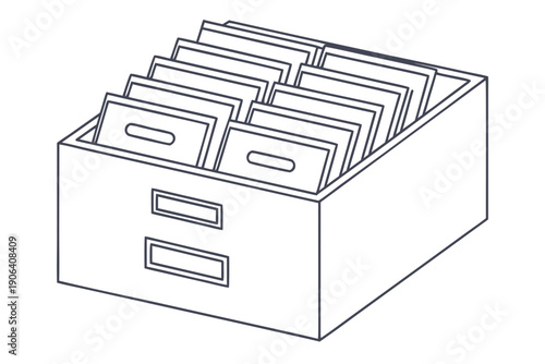 Organized Filing System With Index Cards, Document Management, Record Keeping Solution