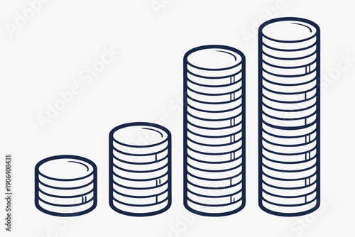 Financial Growth Concept With Stacked Coins And Increasing Revenue Chart For Business Success