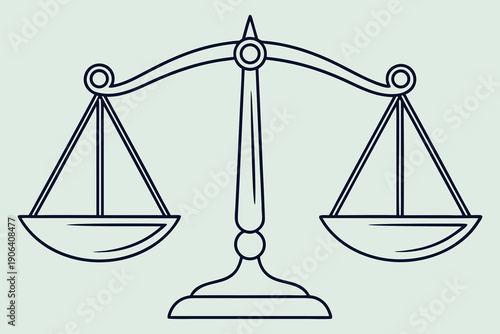 Scales Of Justice Concept Illustrating Legal System Balance And Fairness