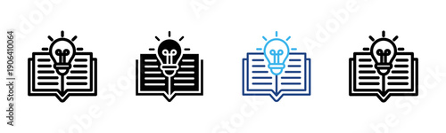 Learning Orientation icon set multiple style collection