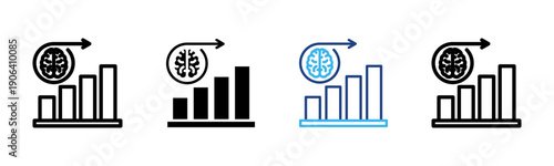Long-Term Thinking icon set multiple style collection