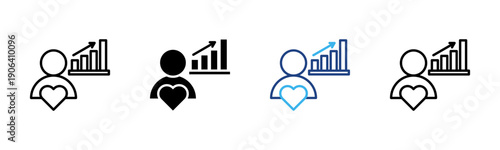 Customer Orientation icon set multiple style collection