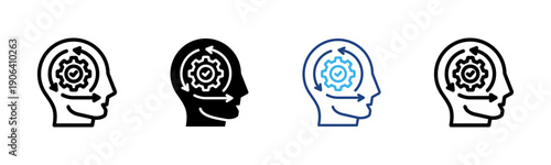 Agility Philosophy icon set multiple style collection