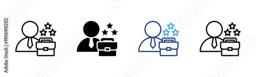 Professionalism icon set multiple style collection
