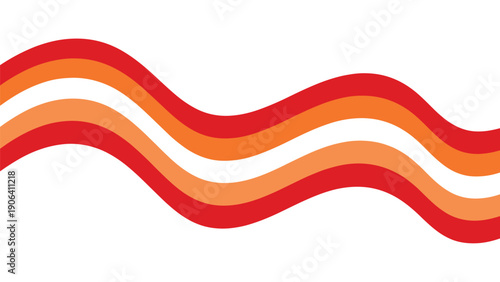 Abstract wavy lines in shades of red and orange creating a fluid and dynamic pattern on a white background for a modern design.