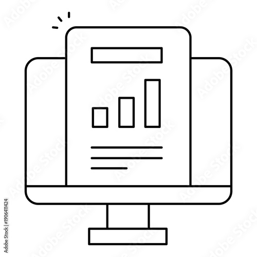 Statistics Icon Symbolizing Data Analytics Measurement And Business Reporting