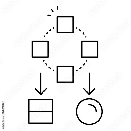 Data Modeling Icon Representing Database Structure
