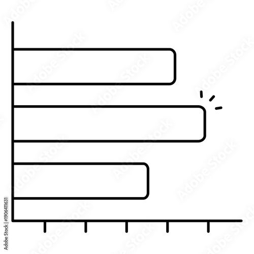 Bar Graph Icon For Statistical Analysis