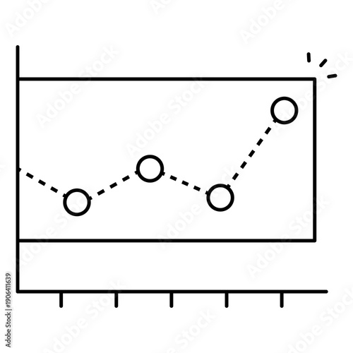 Line Graph Icon Symbolizing Data Trends And Analytical Insights