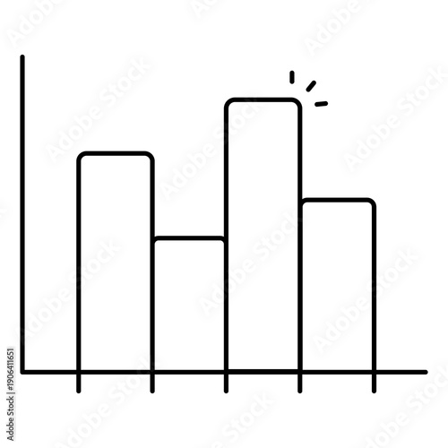 Histogram Icon Symbolizing Statistical Data Insights And Frequency Measurement