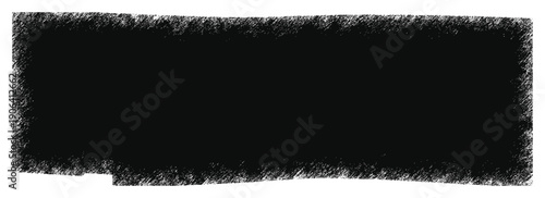 A solid black rectangle with a rough uneven edge texture high-quality professional detailed modern elegant