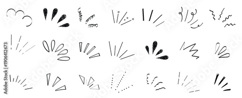  pop line frame comic anime effect healine mark suprise