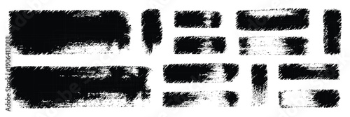 brush grid composition in black and white for contemporary graphics minimal backgrounds and editorial vector illustrations use