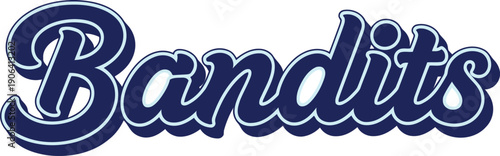 Vintage bandits logo with retro typography