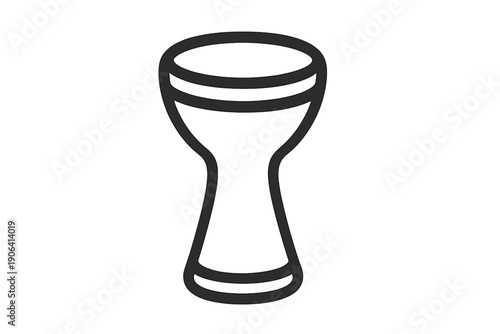 Traditional Middle Eastern goblet drum musical instrument known as a darbuka