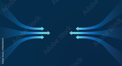 Growth Arrows Background with Soft Gradient Business Concept Data Flow Concept, Business Success and Progress Concept