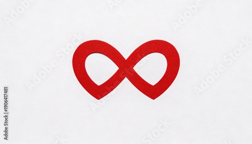 Red Infinity Love Symbol Minimal Valentine’s Day Background