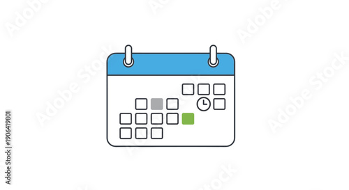 Calendar icon with selected date scheduling concept.