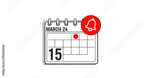 Calendar reminder notification on March 15.