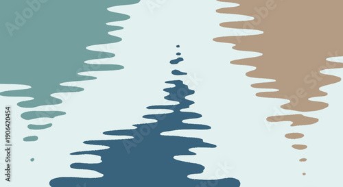 Abstract Blue Brown Artistic Shape Design.