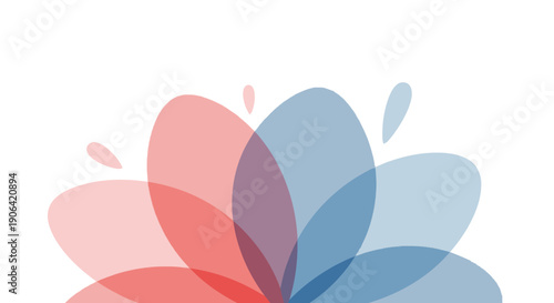 Colorful Abstract Flower Illustration Design Element.