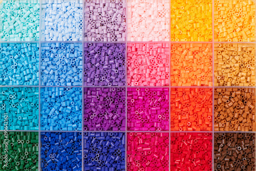 colorful plastic polymer granules background