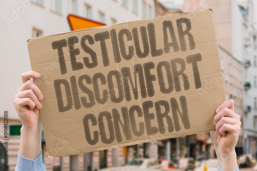 Bild auf Leinwand "Testicular Discomfort Concern" Male reproductive area causing worry