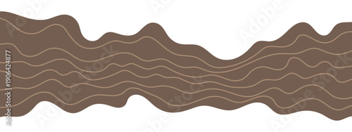 Brown soil and rock layers. Sedimentary strata