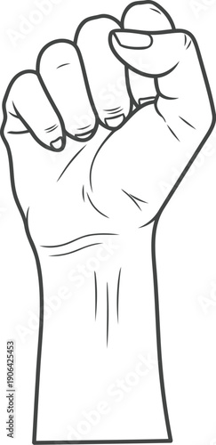 A clenched fist illustration symbolizing determination and strength