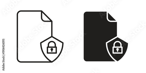 Confidential icons In Trendy Design Vector Eps 10, Editable Stroke and solid flat.