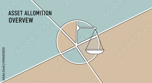 Abstract justice and balance illustration featuring scales and geometric shapes symbolizing law, fairness, equality, and legal decision making. This image represents justice systems, legal principles,