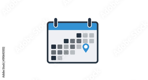 calendar with location marker event scheduling appointment planning.