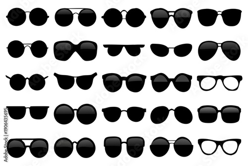 Abstract arrangement of gray semi circular shapes against a black background