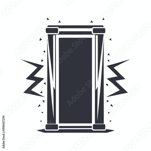 Pixel Art Magic Portal Gateway Vector Illustration for Fantasy Video Games and RPGs