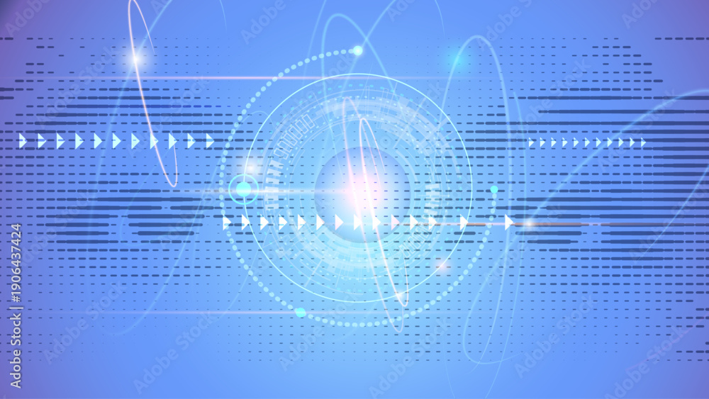 Obraz premium Vector Abstract modern technology futuristic, bot, Artificial Intelligence concept. Robot and cyberspace, digital data, datum communication, innovation on hi tech future design for background