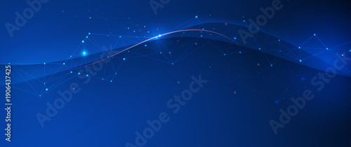 Vector digital datum, molecule background. Big Data, hi tech technology, light line design. Illustration modern network datum system, cyber space, communication internet, futuristic connection concept