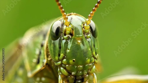 Macro Grasshopper Eye Detail
